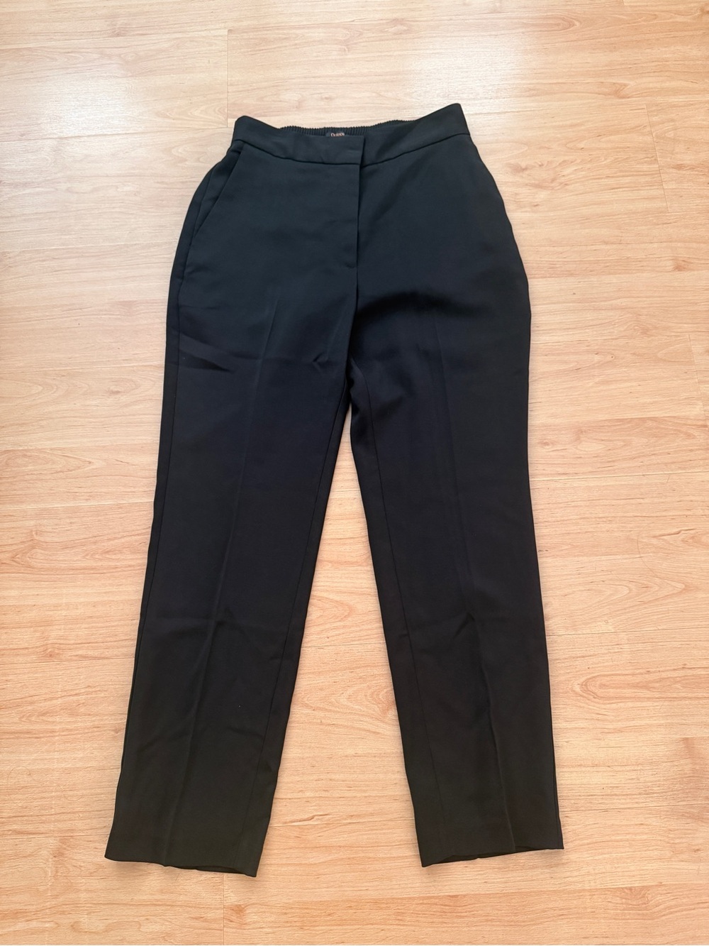 Quince Black Straight-Leg Tailored Trousers